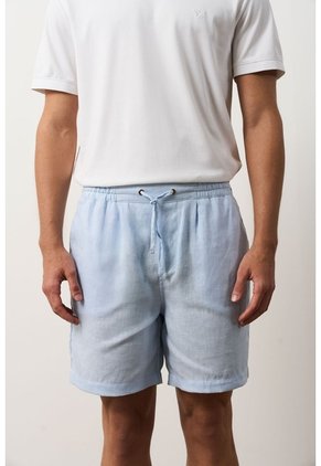 Bermuda En Lino Para Hombre Bélgica Bermuda En Lino Para Hombre Bélgica Azul Claro 34 VÉLEZ