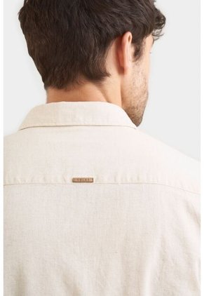 Camisa Manga Larga En Lino Para Hombre Semiffited Camisa Manga Larga En Lino Para Hombre Semiffited Beige L Vélez