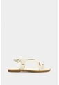 Sandalia Plana De Cuero Para Mujer Kira Sandalia Plana De Cuero Para Mujer Kira Beige 35 VÉLEZ de Vélez