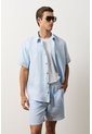 Bermuda En Lino Para Hombre Bélgica Bermuda En Lino Para Hombre Bélgica Azul Claro 30 VÉLEZ de Vélez