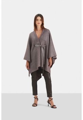 Poncho Iris Tejido Para Mujer Hilos Lurex Poncho Iris Tejido Para Mujer Hilos Lurex Cafe M Vélez