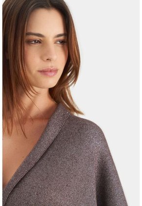 Poncho Iris Tejido Para Mujer Hilos Lurex Poncho Iris Tejido Para Mujer Hilos Lurex Cafe M Vélez