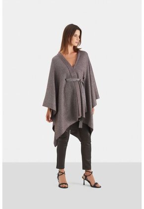 Poncho Iris Tejido Para Mujer Hilos Lurex Poncho Iris Tejido Para Mujer Hilos Lurex Cafe M Vélez