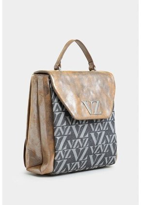 Morral Thaila De Cuero Folia Y Lona Para Mujer Tapa Hexagonal Morral Thaila De Cuero Folia Y Lona Para Mujer Tapa Hexagonal Plata Vélez