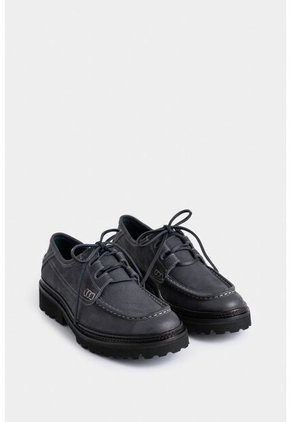 Zapatos De Cordón Castor De Cuero Gamuzado Para Hombre Tractorados Zapatos De Cordón Castor De Cuero Gamuzado Para Hombre Tractorados Gris 42 VÉLEZ