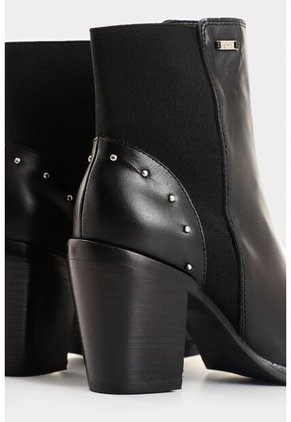 Botines De Cuero Para Mujer Pearl Botines De Cuero Para Mujer Pearl Negro 34 VÉLEZ