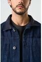 Chaqueta Lerna En Denim Y Cuero Para Hombre Silueta Trucker Chaqueta Lerna En Denim Y Cuero Para Hombre Silueta Trucker Azul Oscuro XL VÉLEZ de Vélez