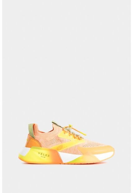 Tenis Fly Up Freedom De Textil Y Cuero Para Mujer Detalles Neón Tenis Fly Up Freedom De Textil Y Cuero Para Mujer Detalles Neón Naranja 35 Vélez