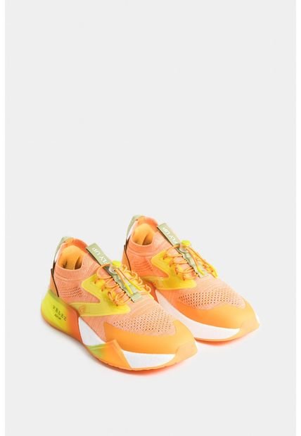 Tenis naranjas fashion para mujer