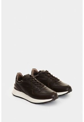 Tenis Cooper 3 De Cuero Para Hombre Spoiler En Contraste Tenis Cooper 3 De Cuero Para Hombre Spoiler En Contraste Cafe 44 VÉLEZ