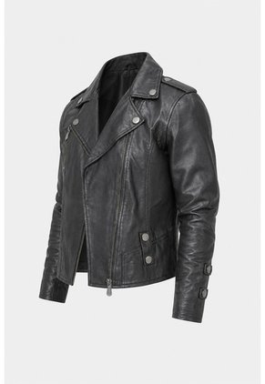 Chaqueta Biker De Cuero Para Mujer Charreteras Negro Chaqueta Biker De Cuero Para Mujer Charreteras Negro XX VÉLEZ