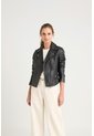 Chaqueta Biker De Cuero Para Mujer Charreteras Negro Chaqueta Biker De Cuero Para Mujer Charreteras Negro XX VÉLEZ de Vélez