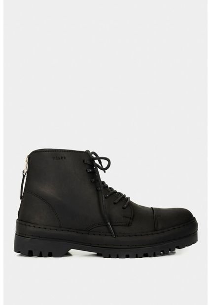 Botas Zipper De Cuero Para Hombre Cremallera En El Talón Negro Botas Zipper De Cuero Para Hombre Cremallera En El Talón Negro 43 Vélez