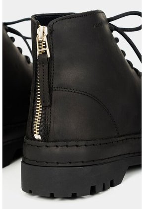 Botas Zipper De Cuero Para Hombre Cremallera En El Talón Negro Botas Zipper De Cuero Para Hombre Cremallera En El Talón Negro 43 Vélez