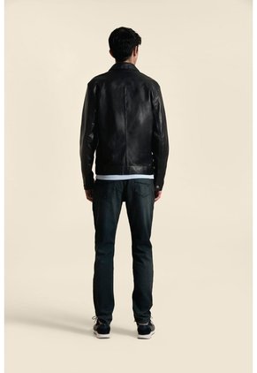 Chaqueta Trucker Paraná De Cuero Para Hombre Corte Clásico Chaqueta Trucker Paraná De Cuero Para Hombre Corte Clásico Negro L VÉLEZ