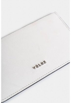 Porta Tarjetas Ava De Cuero Para Mujer Personalización Porta Tarjetas Ava De Cuero Para Mujer Personalización Blanco VÉLEZ
