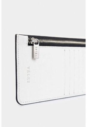 Porta Tarjetas Ava De Cuero Para Mujer Personalización Porta Tarjetas Ava De Cuero Para Mujer Personalización Blanco VÉLEZ