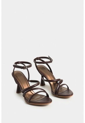 Sandalia Tacón Thaila De Cuero Para Mujer Dima Ovalada Sandalia Tacón Thaila De Cuero Para Mujer Dima Ovalada Cafe 39 Vélez