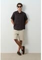 Camisa En Lino Manga Corta Siena Para Hombre Camisa En Lino Manga Corta Siena Para Hombre Cafe L VÉLEZ de Vélez