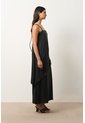 Vestido Loa Maxi Con Efecto Satinado Para Mujer Vestido Loa Maxi Con Efecto Satinado Para Mujer Negro 12 VÉLEZ de Vélez