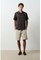Camisa En Lino Manga Corta Siena Para Hombre Camisa En Lino Manga Corta Siena Para Hombre Cafe L VÉLEZ de Vélez