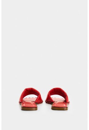 Sandalia Plana De Cuero Para Mujer Aurora Sandalia Plana De Cuero Para Mujer Aurora Rojo 36 VÉLEZ