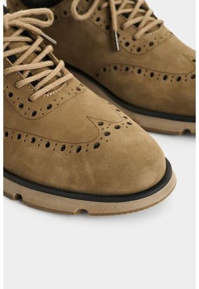 Zapatos Cordón Apolo De Cuero Para Hombre Detalles Deportivos Zapatos Cordón Apolo De Cuero Para Hombre Detalles Deportivos Kaky 38 VÉLEZ