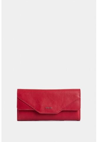 Billetera Porta Chequera Damasco De Cuero Para Mujer Diseño Hexagonal Billetera Porta Chequera Damasco De Cuero Para Mujer Diseño Hexagonal Rojo VÉLEZ Vélez