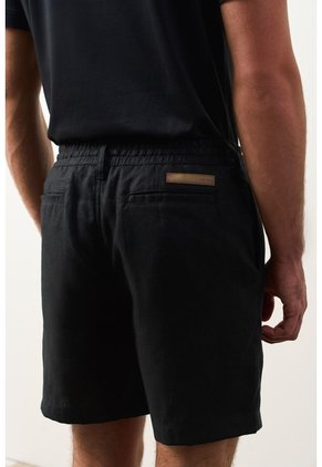 Bermuda En Lino Para Hombre Bélgica Bermuda En Lino Para Hombre Bélgica Negro 32 VÉLEZ