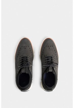 Zapatos Cordón Apolo De Cuero Para Hombre Detalles Deportivos Zapatos Cordón Apolo De Cuero Para Hombre Detalles Deportivos Gris Pistola 41 Vélez
