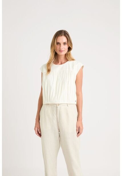 Camisa Clavel En Tejido Plano Para Mujer Largo Cropped Camisa Clavel En Tejido Plano Para Mujer Largo Cropped Blanco S Vélez