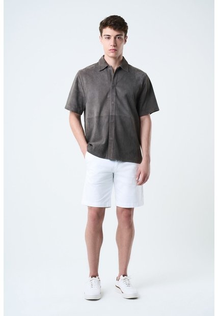 Bermuda Acacia En Drill Para Hombre Silueta Amplia Bermuda Acacia En Drill Para Hombre Silueta Amplia Blanco 32 VÉLEZ