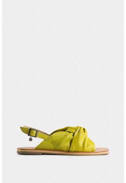 Sandalia Plana Liria 3 De Cuero Para Mujer Anudado Sandalia Plana Liria 3 De Cuero Para Mujer Anudado Verde Limon 36 Vélez