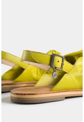 Sandalia Plana Liria 3 De Cuero Para Mujer Anudado Sandalia Plana Liria 3 De Cuero Para Mujer Anudado Verde Limon 36 Vélez