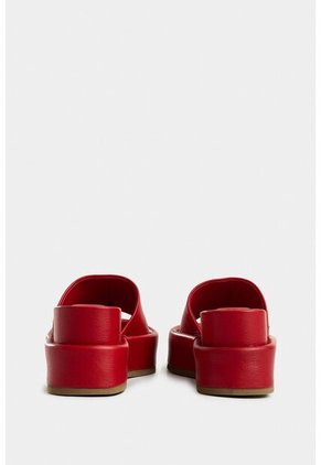 Sandalia Plataforma Geranio De Cuero Para Mujer Dima Ovalada Sandalia Plataforma Geranio De Cuero Para Mujer Dima Ovalada Rojo 34 Vélez