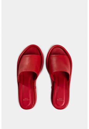 Sandalia Plataforma Geranio De Cuero Para Mujer Dima Ovalada Sandalia Plataforma Geranio De Cuero Para Mujer Dima Ovalada Rojo 34 Vélez