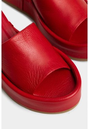 Sandalia Plataforma Geranio De Cuero Para Mujer Dima Ovalada Sandalia Plataforma Geranio De Cuero Para Mujer Dima Ovalada Rojo 34 Vélez