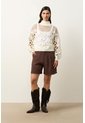 Sweater Oversize Cuello Alto En Algodón Para Mujer Runas Sweater Oversize Cuello Alto En Algodón Para Mujer Runas Crema M VÉLEZ de Vélez