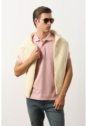 Polo Manga Corta Essential Para Hombre Textura Polo Manga Corta Essential Para Hombre Textura Coral L VÉLEZ