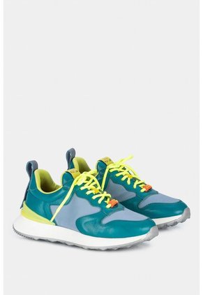 Tenis Urban Mercurio De Cuero Y Lona Para Mujer Acentos De Color Tenis Urban Mercurio De Cuero Y Lona Para Mujer Acentos De Color Azul Aguamarina 35 Vélez