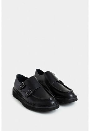 Mocasines Loira De Cuero Para Hombre Silueta Monkstrap Mocasines Loira De Cuero Para Hombre Silueta Monkstrap Negro 44 Vélez