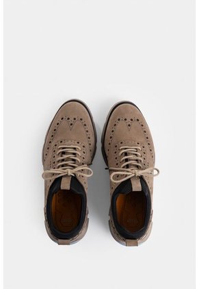 Zapatos Cordón Apolo De Cuero Para Hombre Detalles Deportivos Zapatos Cordón Apolo De Cuero Para Hombre Detalles Deportivos Beige 40 Vélez