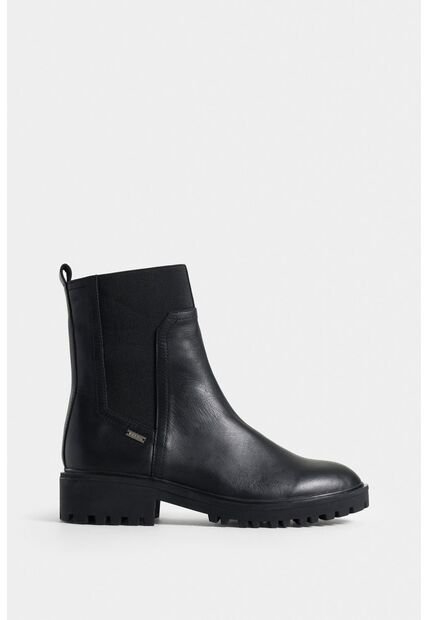 Botines Caltha De Cuero Para Mujer Suela Dentada Botines Caltha De Cuero Para Mujer Suela Dentada Negro 37 Vélez