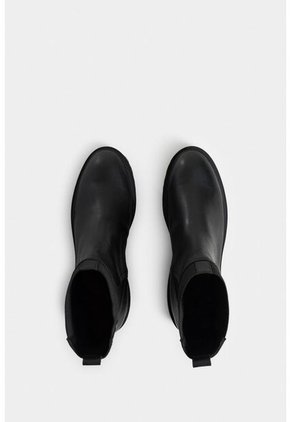 Botines Caltha De Cuero Para Mujer Suela Dentada Botines Caltha De Cuero Para Mujer Suela Dentada Negro 37 Vélez