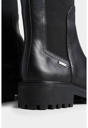 Botines Caltha De Cuero Para Mujer Suela Dentada Botines Caltha De Cuero Para Mujer Suela Dentada Negro 37 Vélez