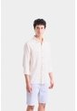 Camisa Manga Larga En Lino Para Hombre Silueta Semi Ajustada Camisa Manga Larga En Lino Para Hombre Silueta Semi Ajustada Arena L VÉLEZ de Vélez