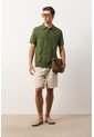 Camisa Manga Corta Tejida Para Hombre Ikal Camisa Manga Corta Tejida Para Hombre Ikal Verde Oliva L VÉLEZ de Vélez