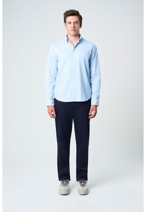 Camisa En Popelina Para Hombre Semifitted Camisa En Popelina Para Hombre Semifitted Azul Claro XXL VÉLEZ