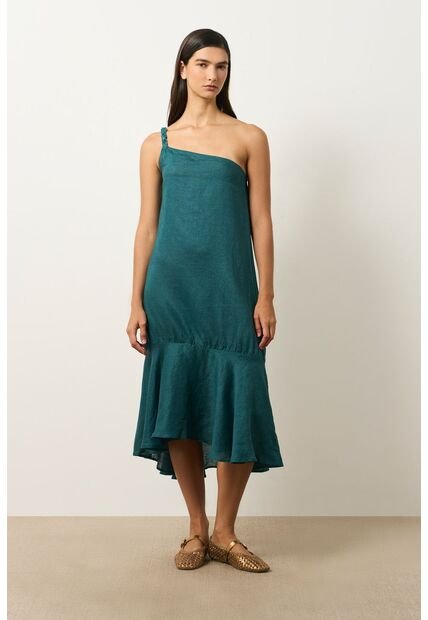 Vestido Midi Aurora En Lino Para Mujer Cargadera Trenzada Vestido Midi Aurora En Lino Para Mujer Cargadera Trenzada Azul Aguamarina 12 VÉLEZ