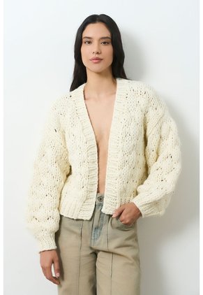 Cardigan Tejido Para Mujer Luzia Cardigan Tejido Para Mujer Luzia Crema XS VÉLEZ